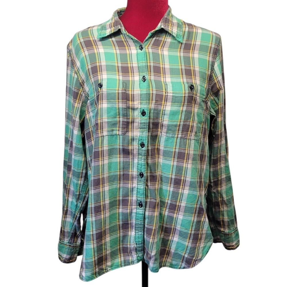Denim & Supply Ralph Lauren RL Utility Plaid Button Up Shirt 100% Cotton Sz LG